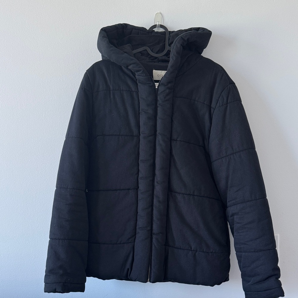TNA Black Puffer Jacket for Women